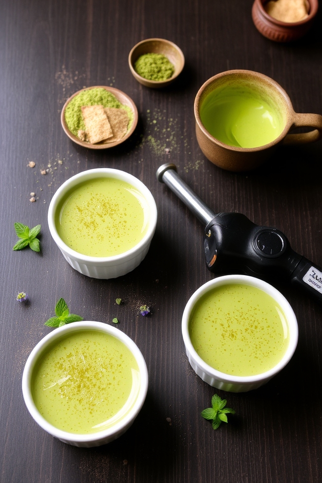 matcha cr me br l e dessert