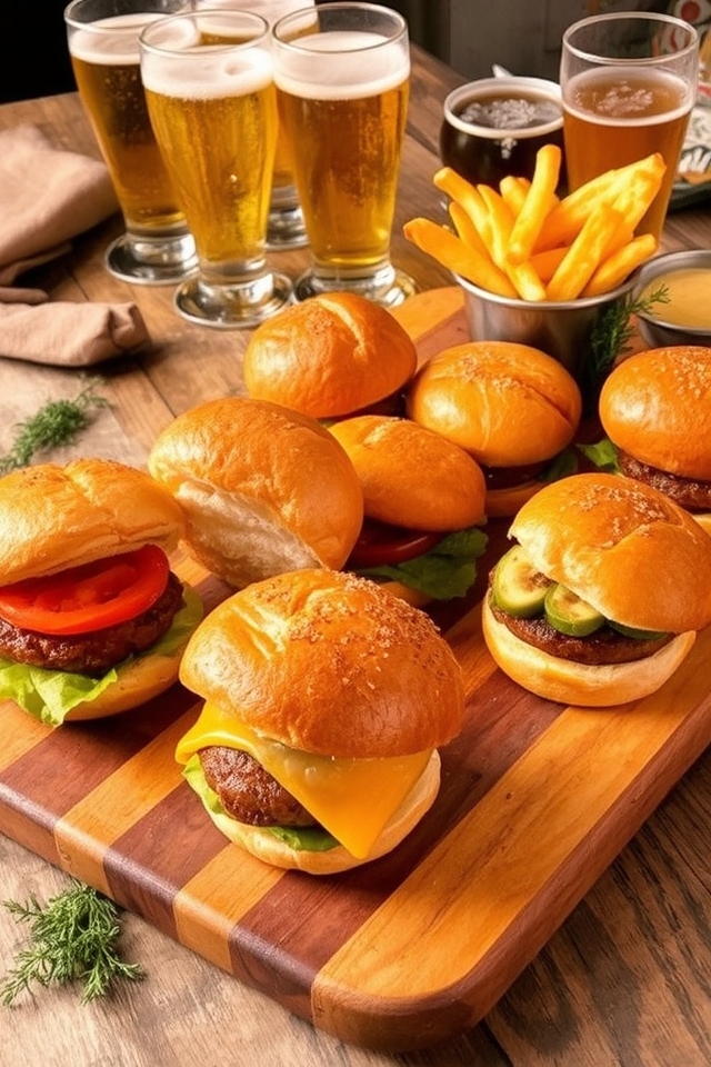 mini sliders enhance beer enjoyment