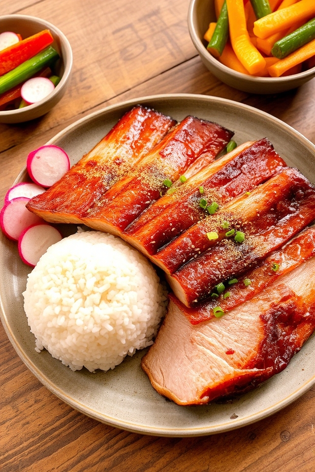 mustard marinated crispy pork belly