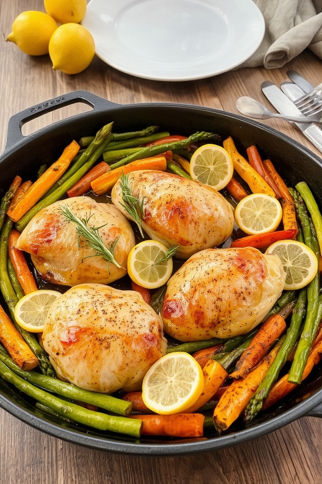 one pan chicken vegetable dinner