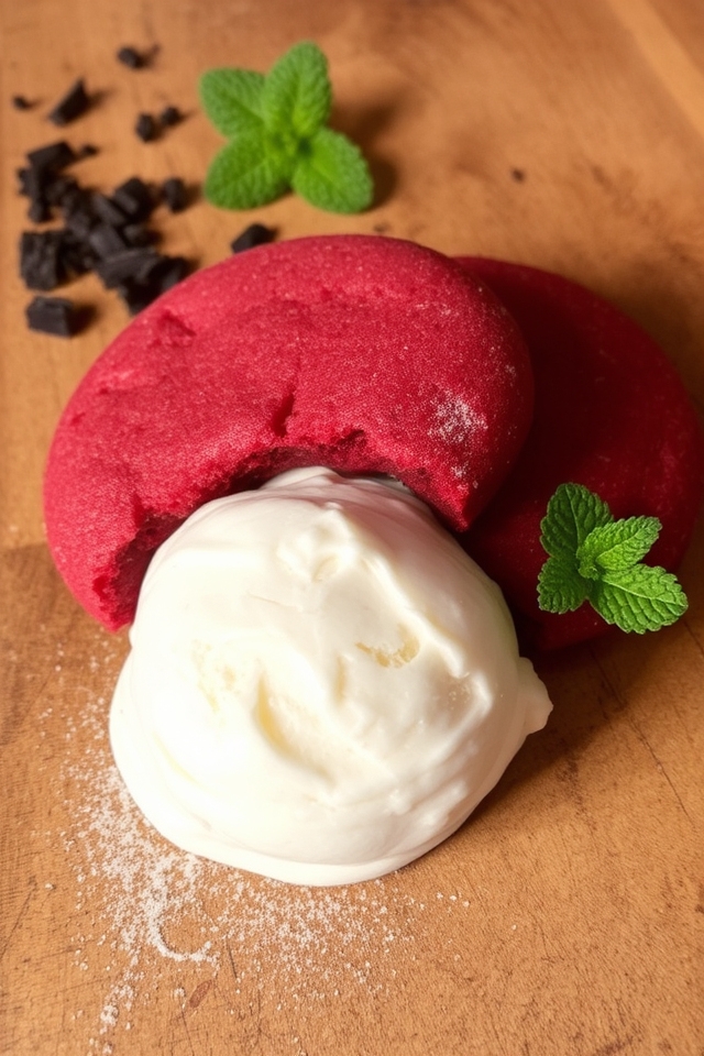 red velvet ice cream sandwiches