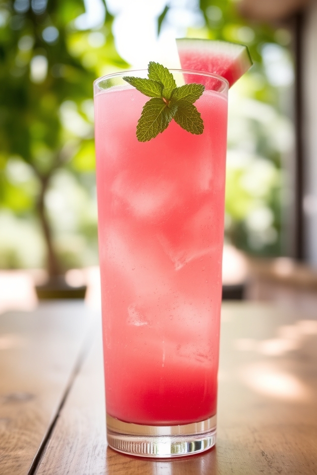 refreshing watermelon mint drink