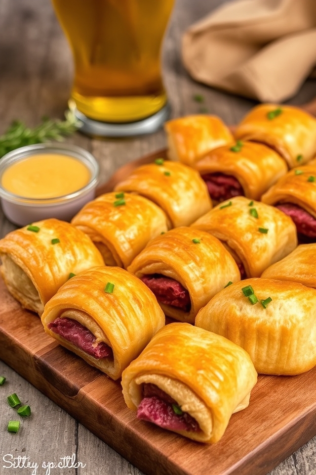 savory beef puff bites