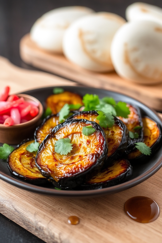 savory miso roasted eggplant