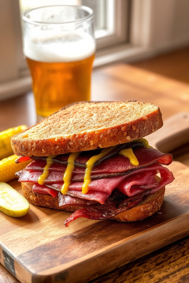 savory pastrami rye delight