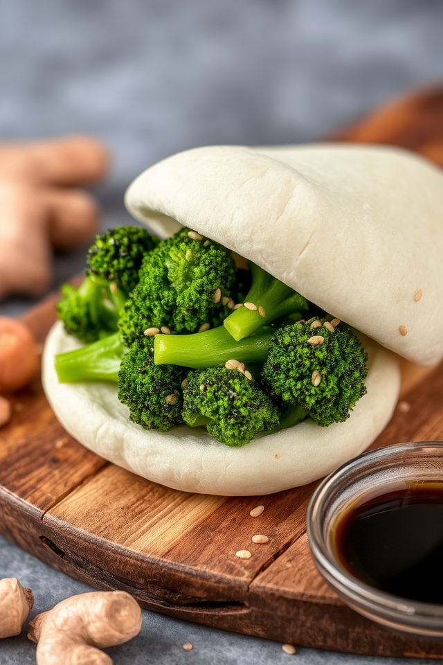 savory sesame garlic broccoli