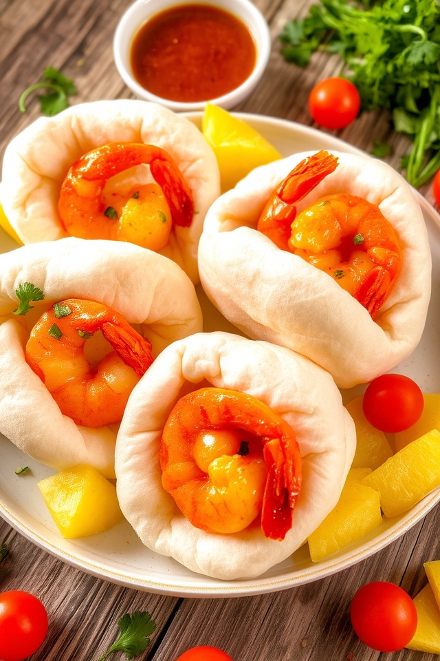 shrimp filled bao bun delight