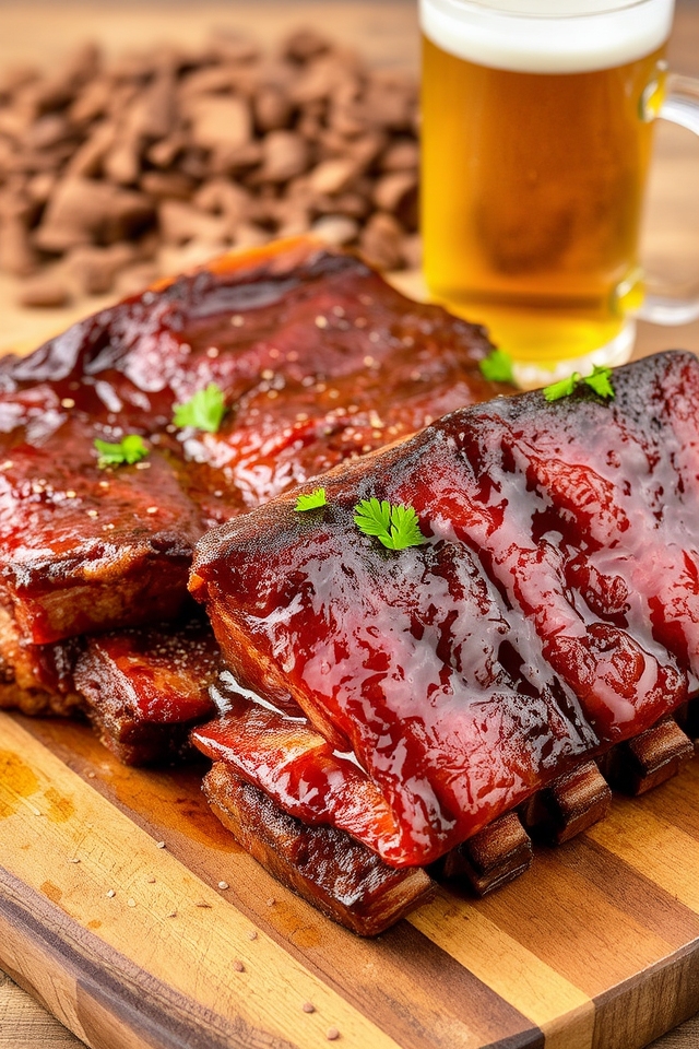 slow cooked smoky beef ribs