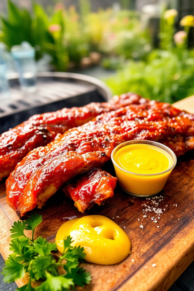 spicy mustard glazed ribs