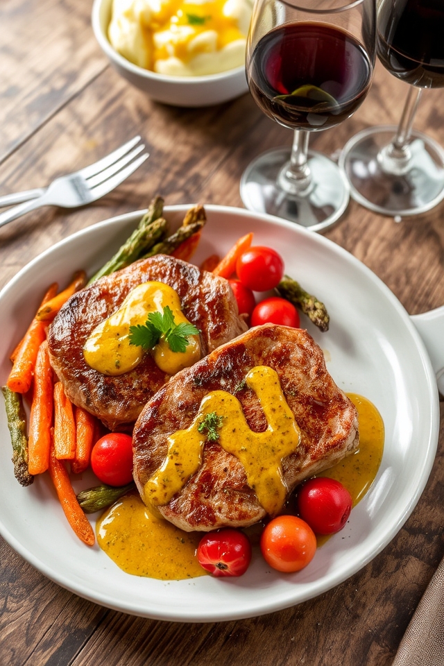 tangy mustard pork chops