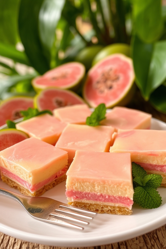 tropical guava cheesecake bars