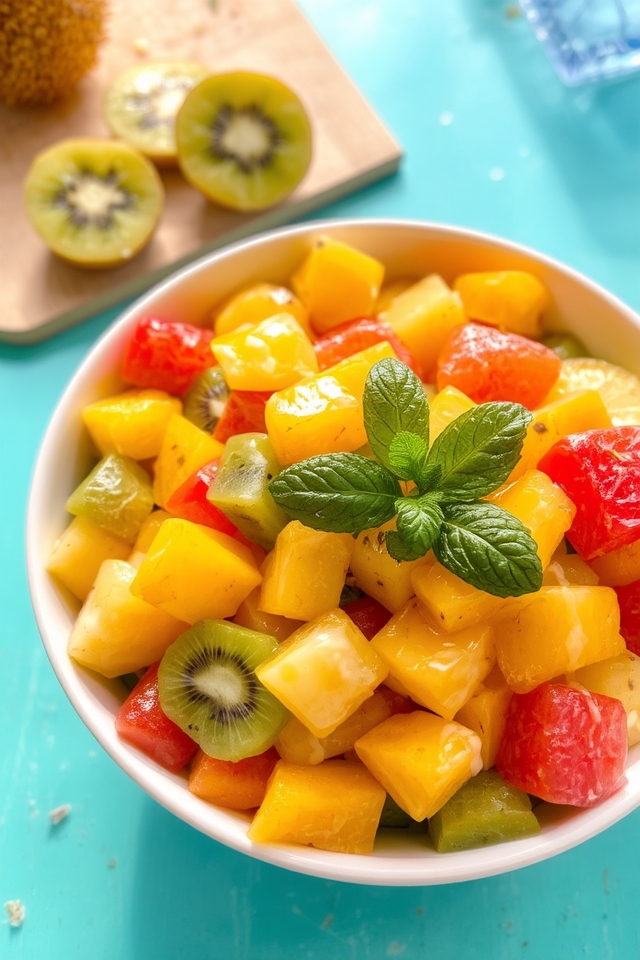 tropical rambutan fruit salad