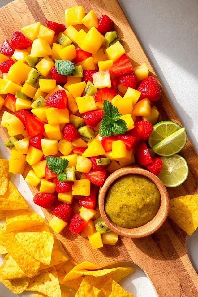 vibrant tropical fruit salsa