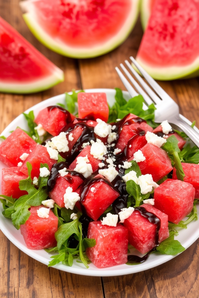 watermelon arugula feta salad