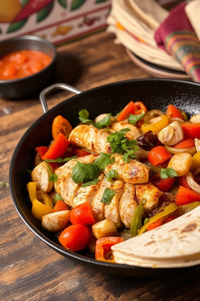 Chicken and Tomato Fajitas