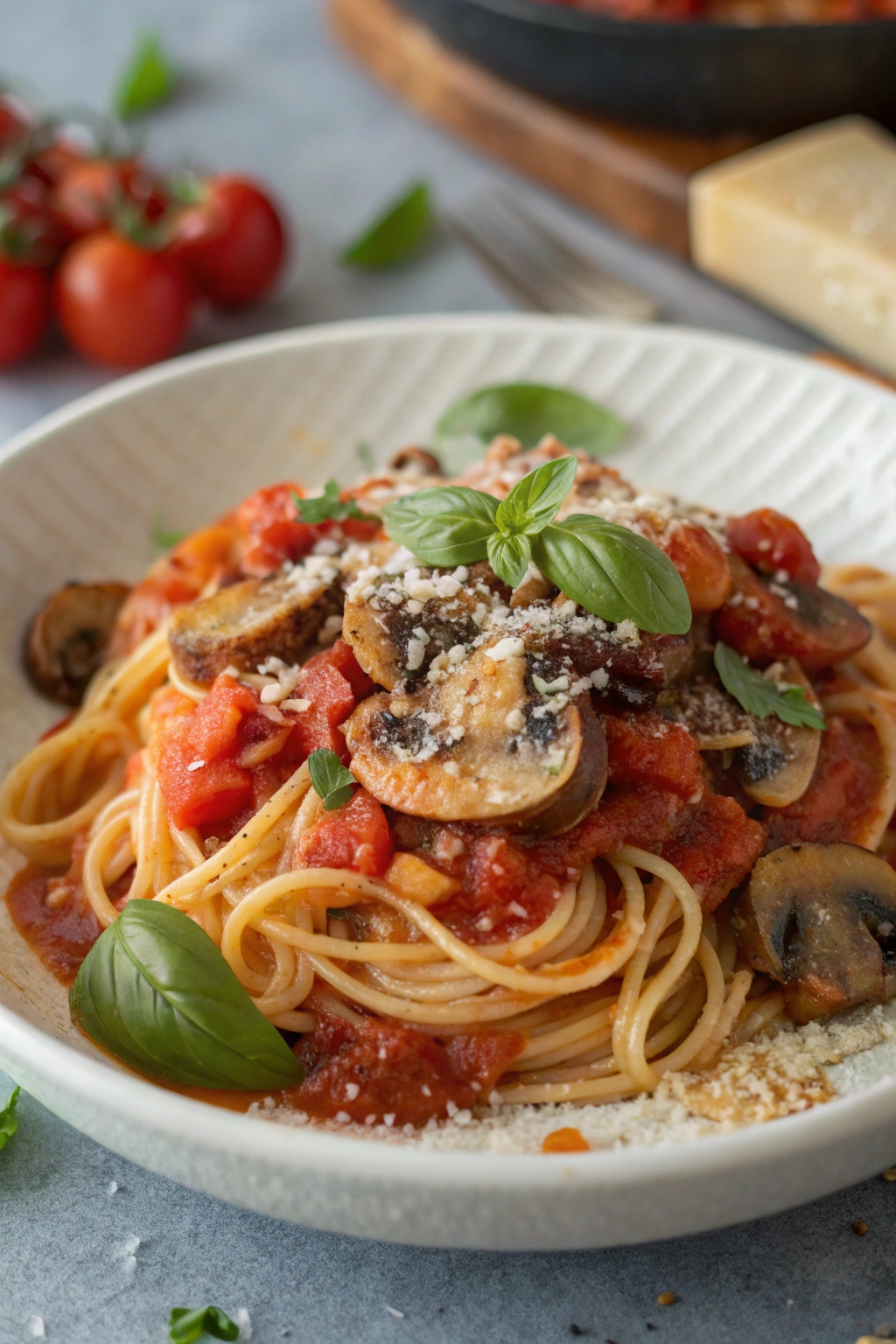 Creamy Tomato and Mushroom Pasta