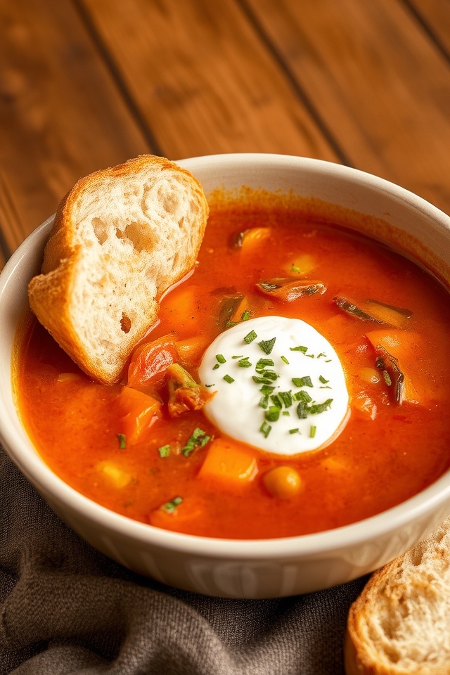 Roasted Vegetable Soup With Tomatoes