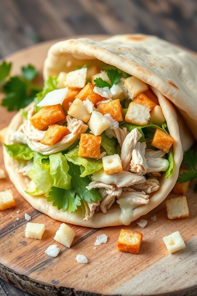 Chicken Caesar Salad Pita Pockets