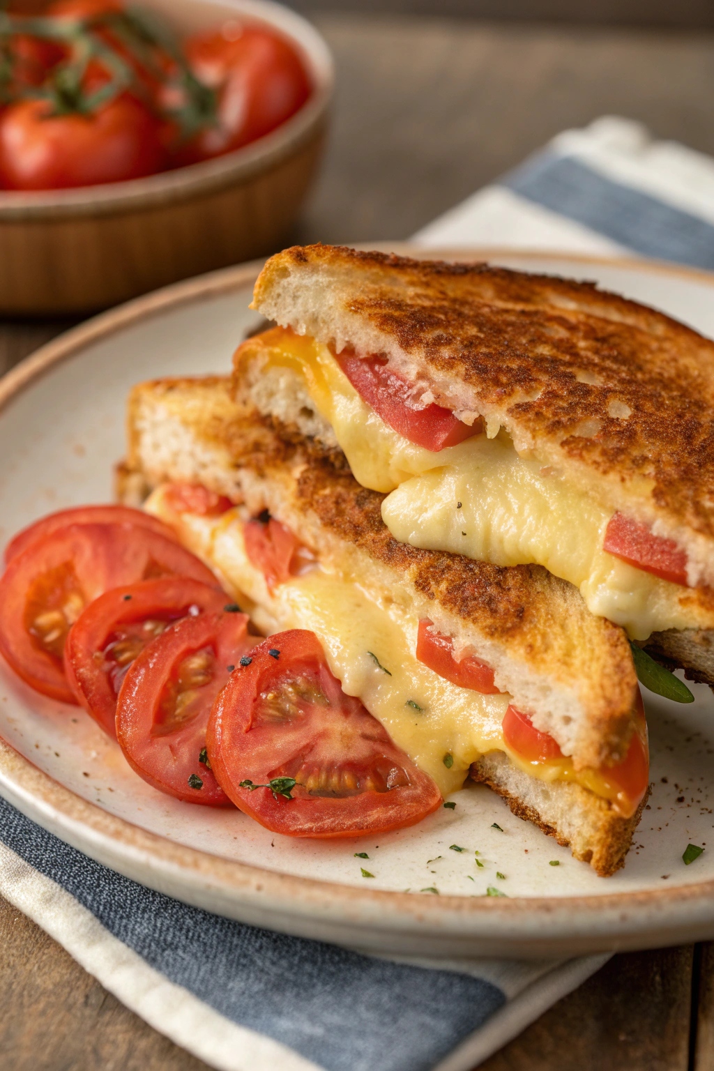 Grilled Cheese and Tomato Sandwich