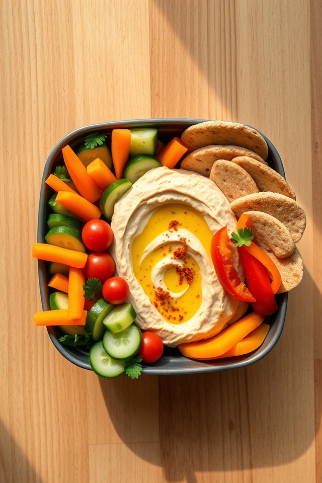 Hummus and Veggie Bento Box