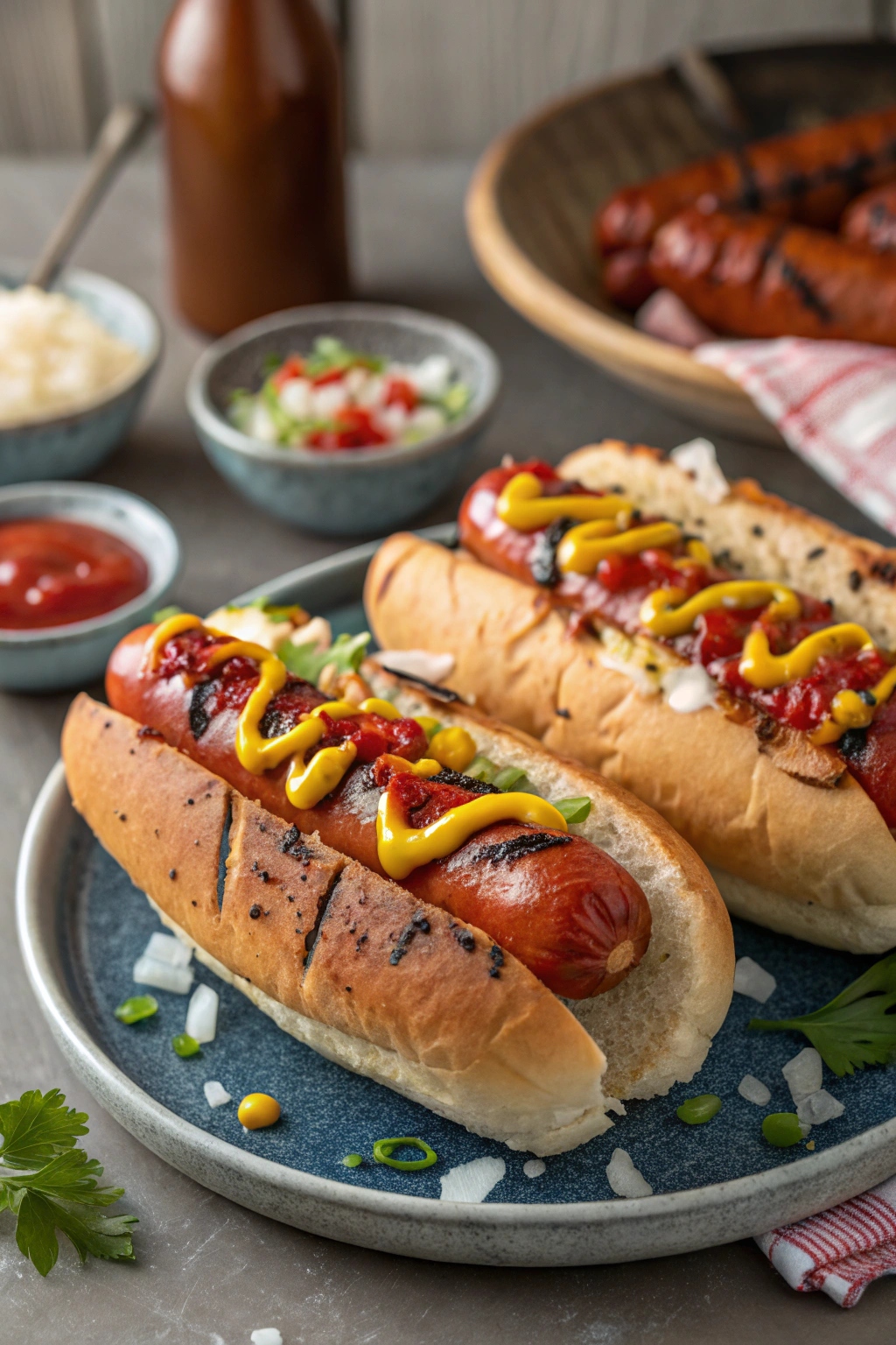 Juicy Grilled Hot Dogs