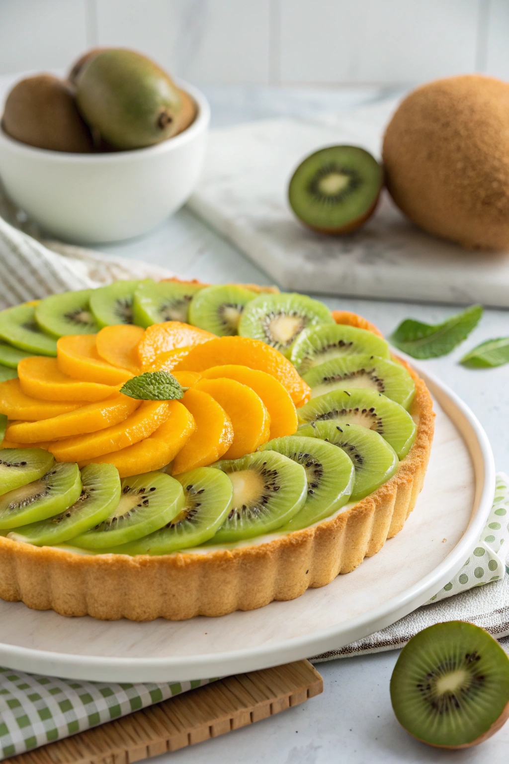 Kiwi and Mango Tart recipe