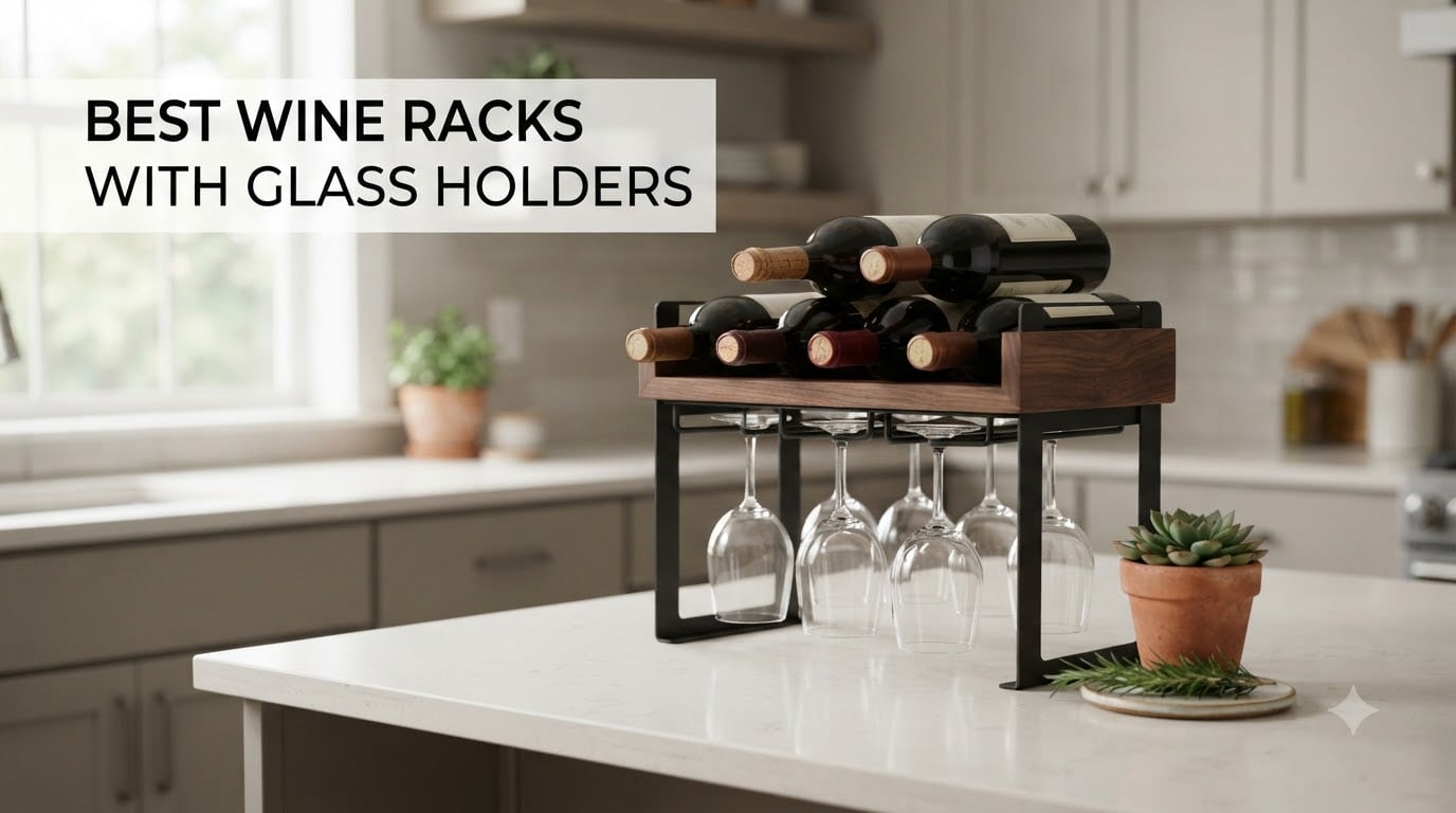 best wine racks with glass holders