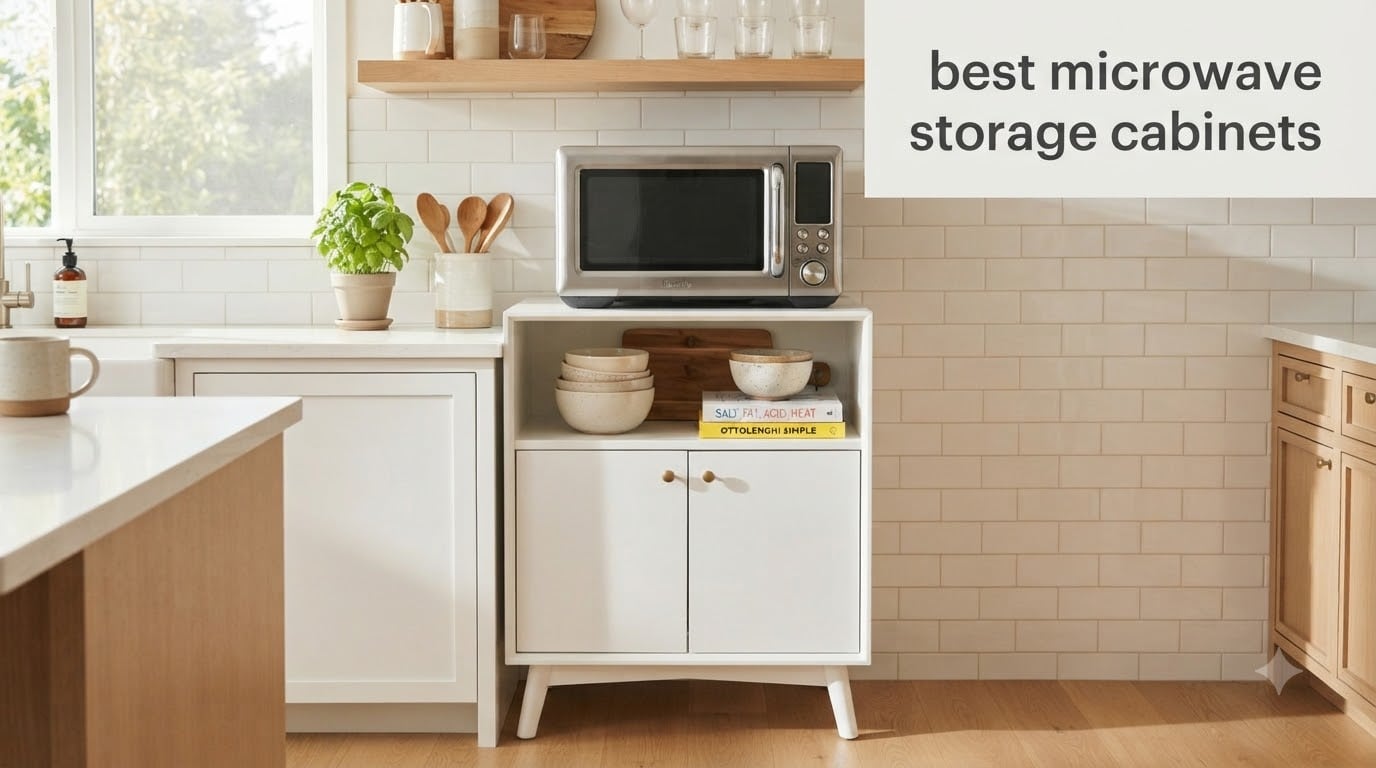 best microwave storage cabinets