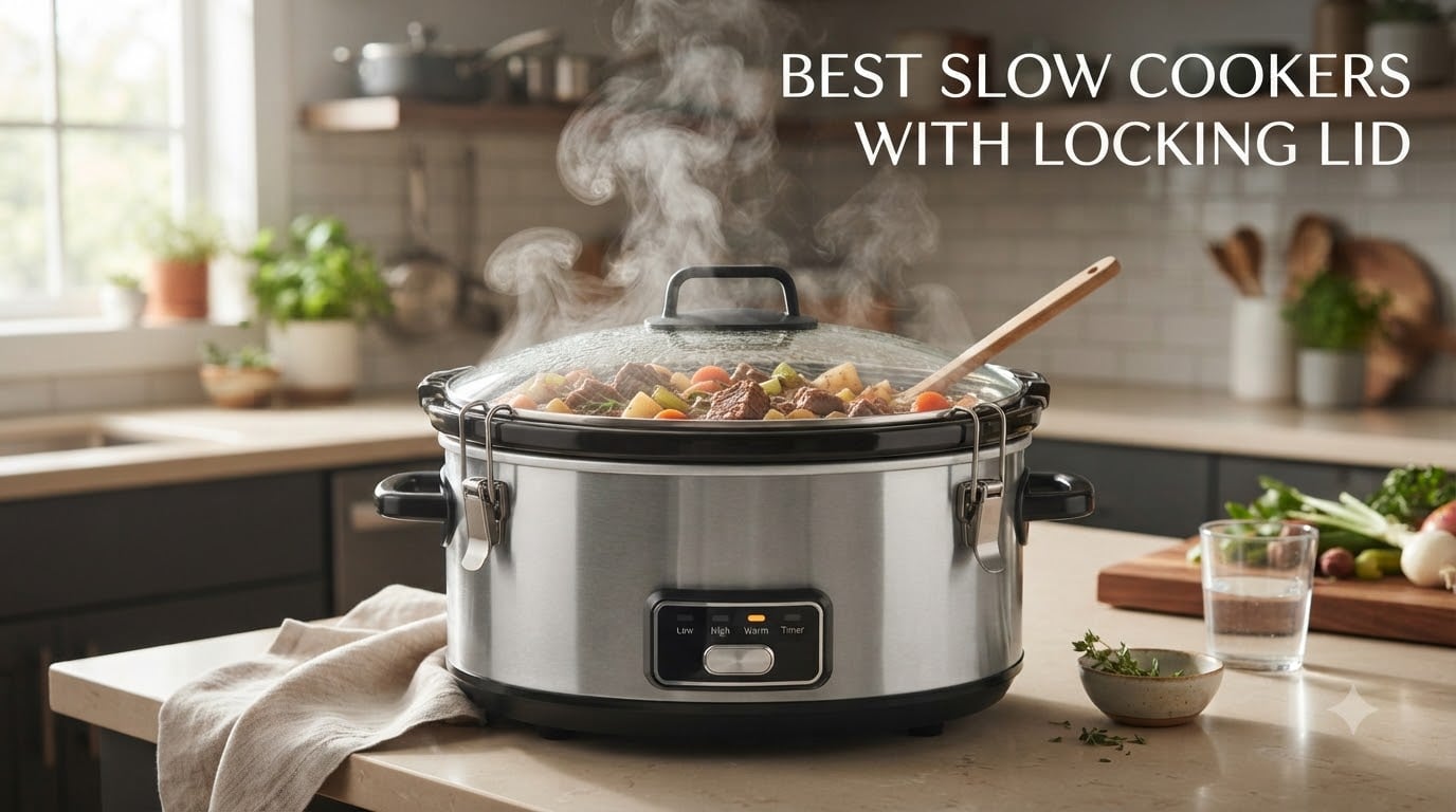 best slow cookers with locking lid