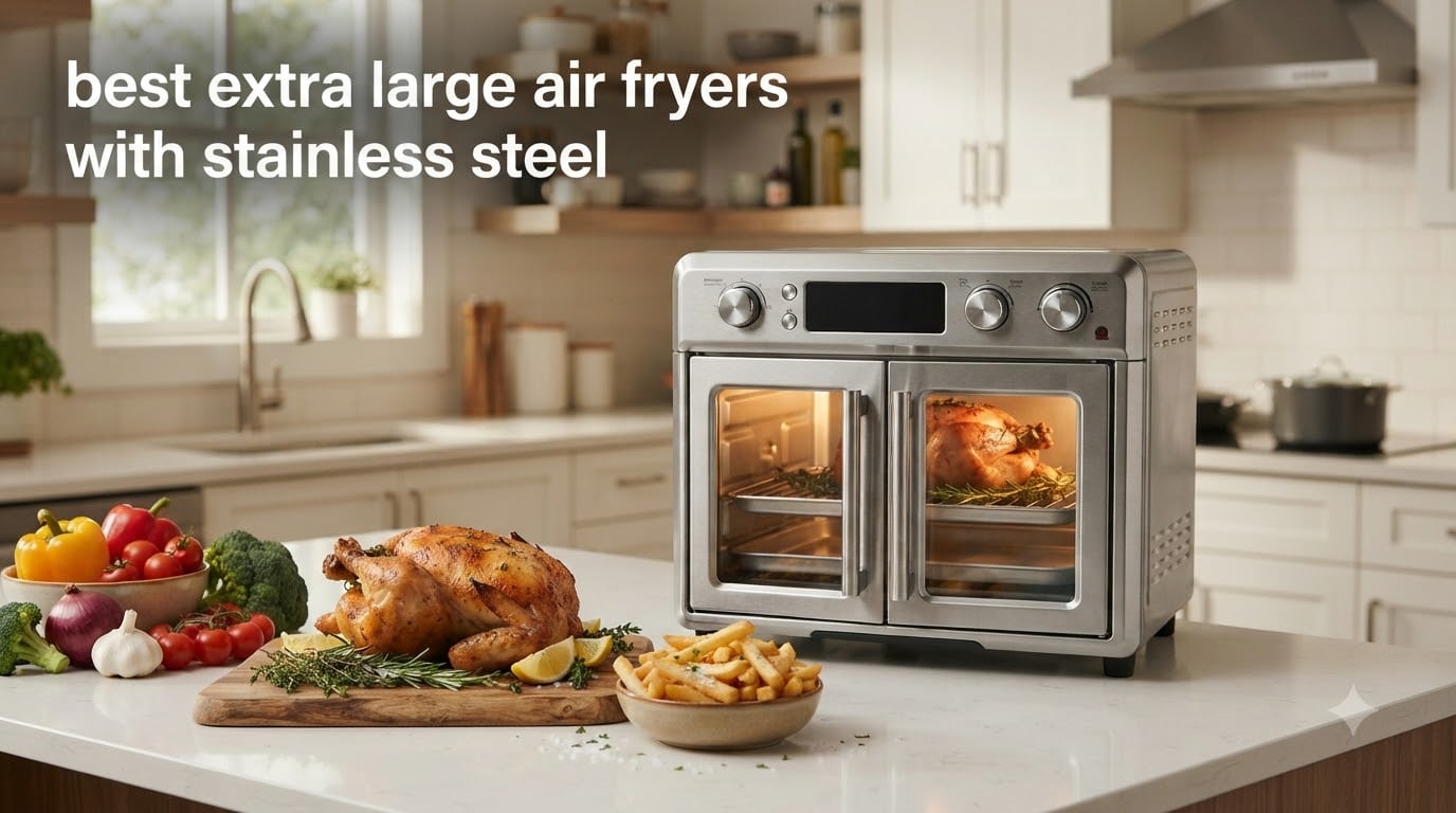best extra large air fryers with stainless steel