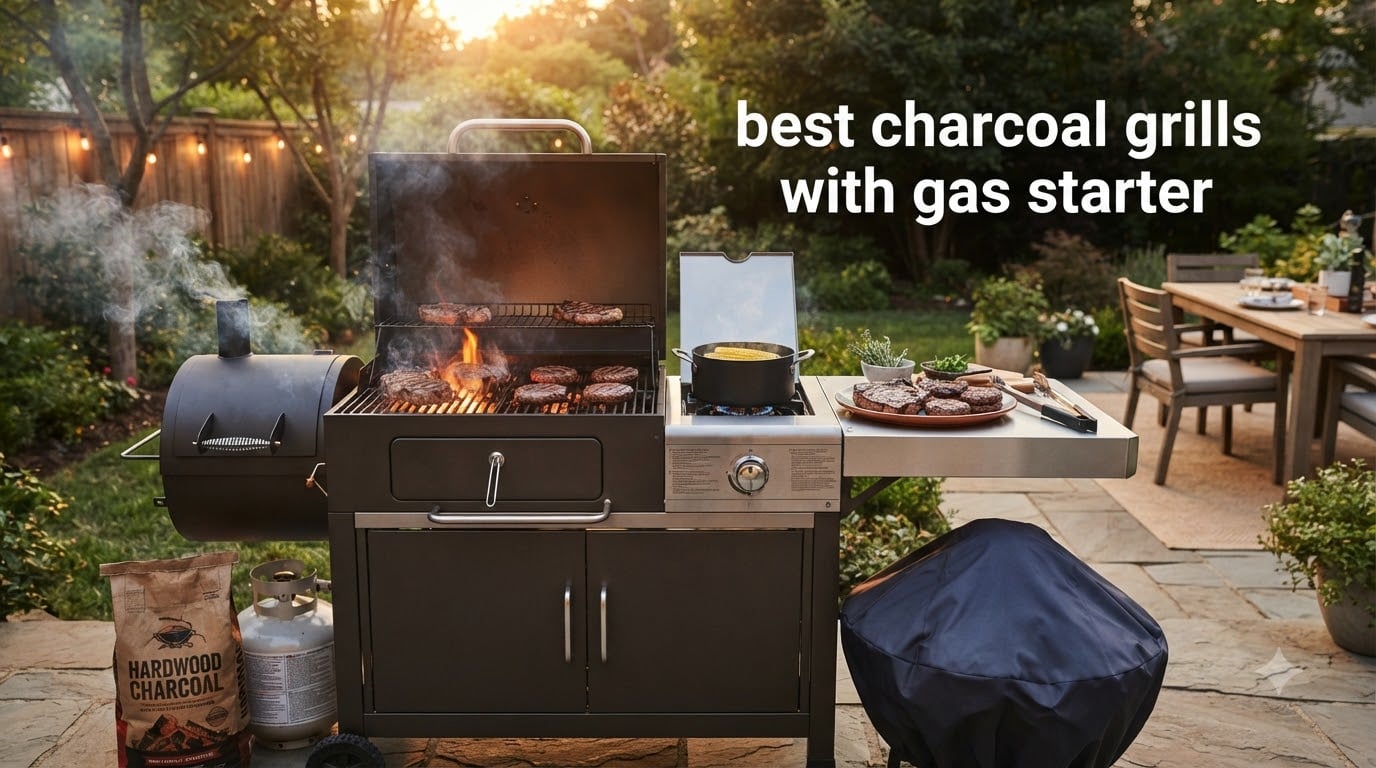 best charcoal grills with gas starter