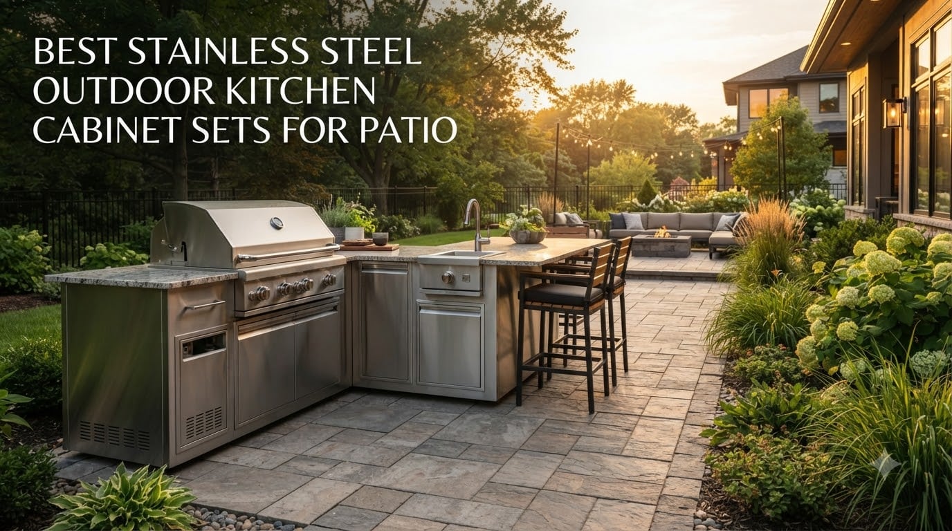 best stainless steel outdoor kitchen cabinet sets for patio