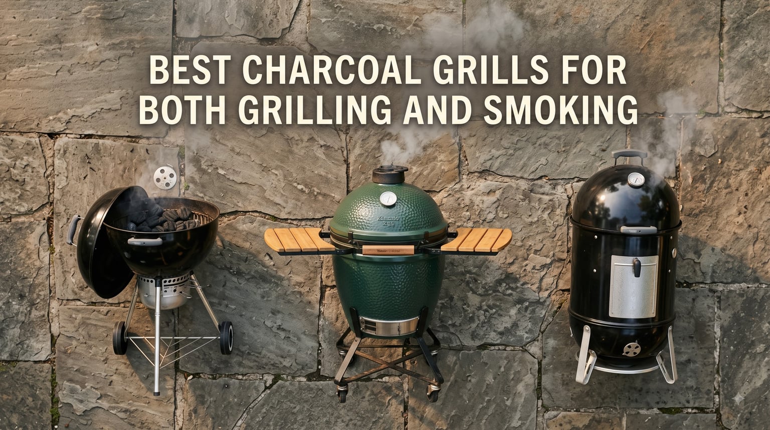 best charcoal grills for both grilling and smoking