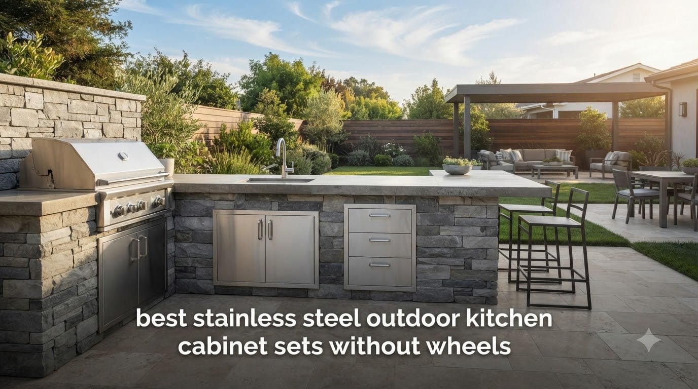best stainless steel outdoor kitchen cabinet sets without wheels