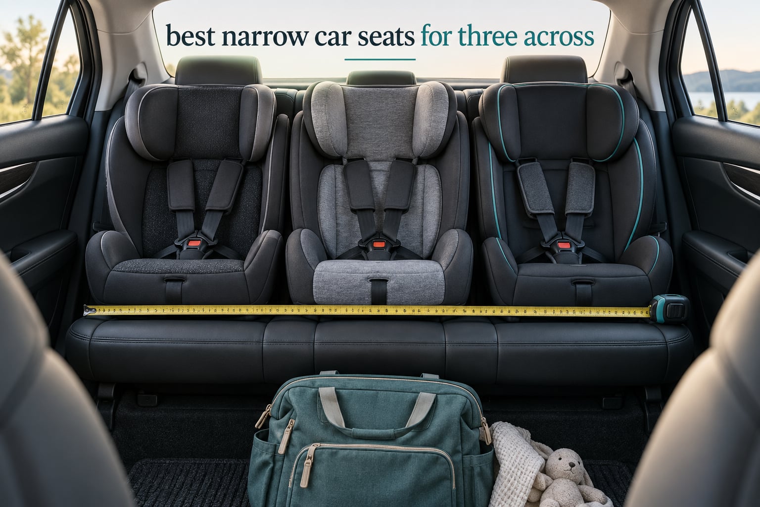 best narrow car seats for three across