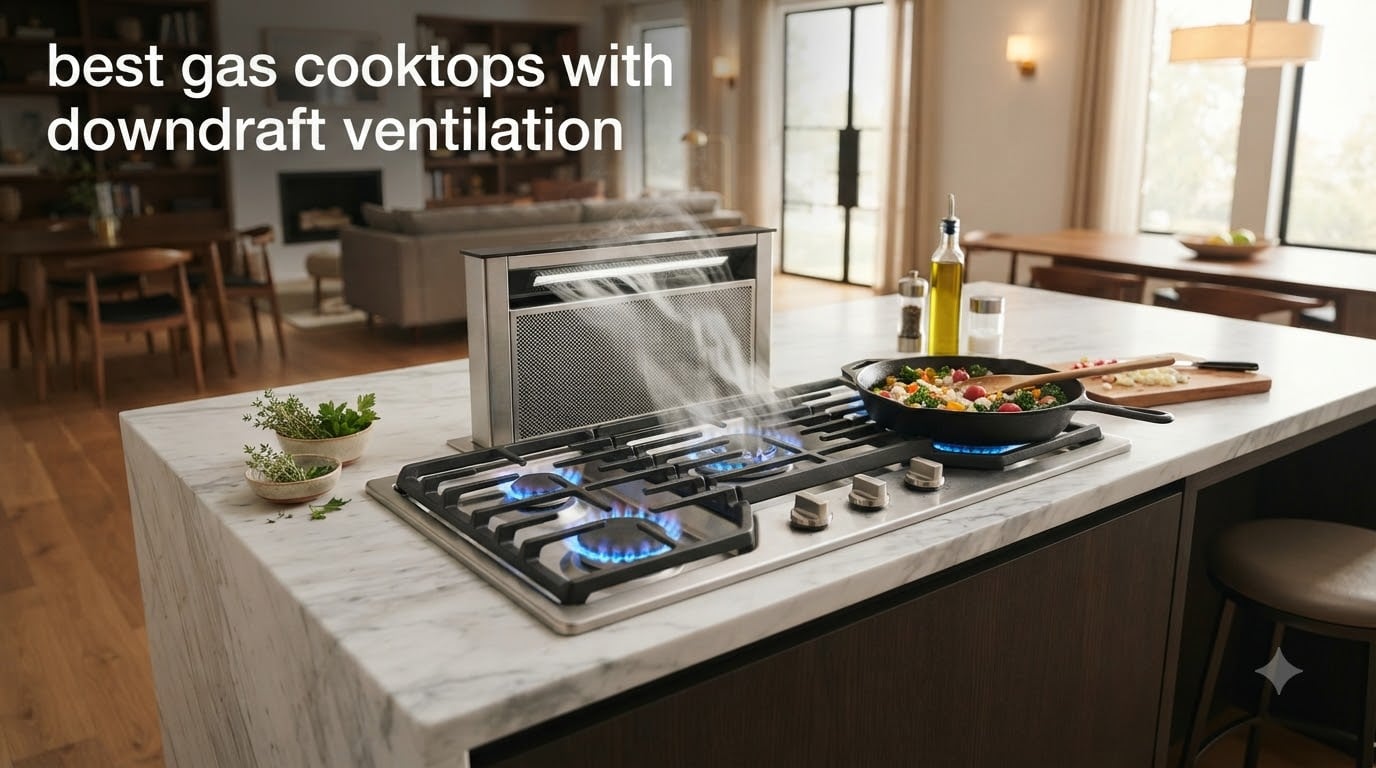 best gas cooktops with downdraft ventilation