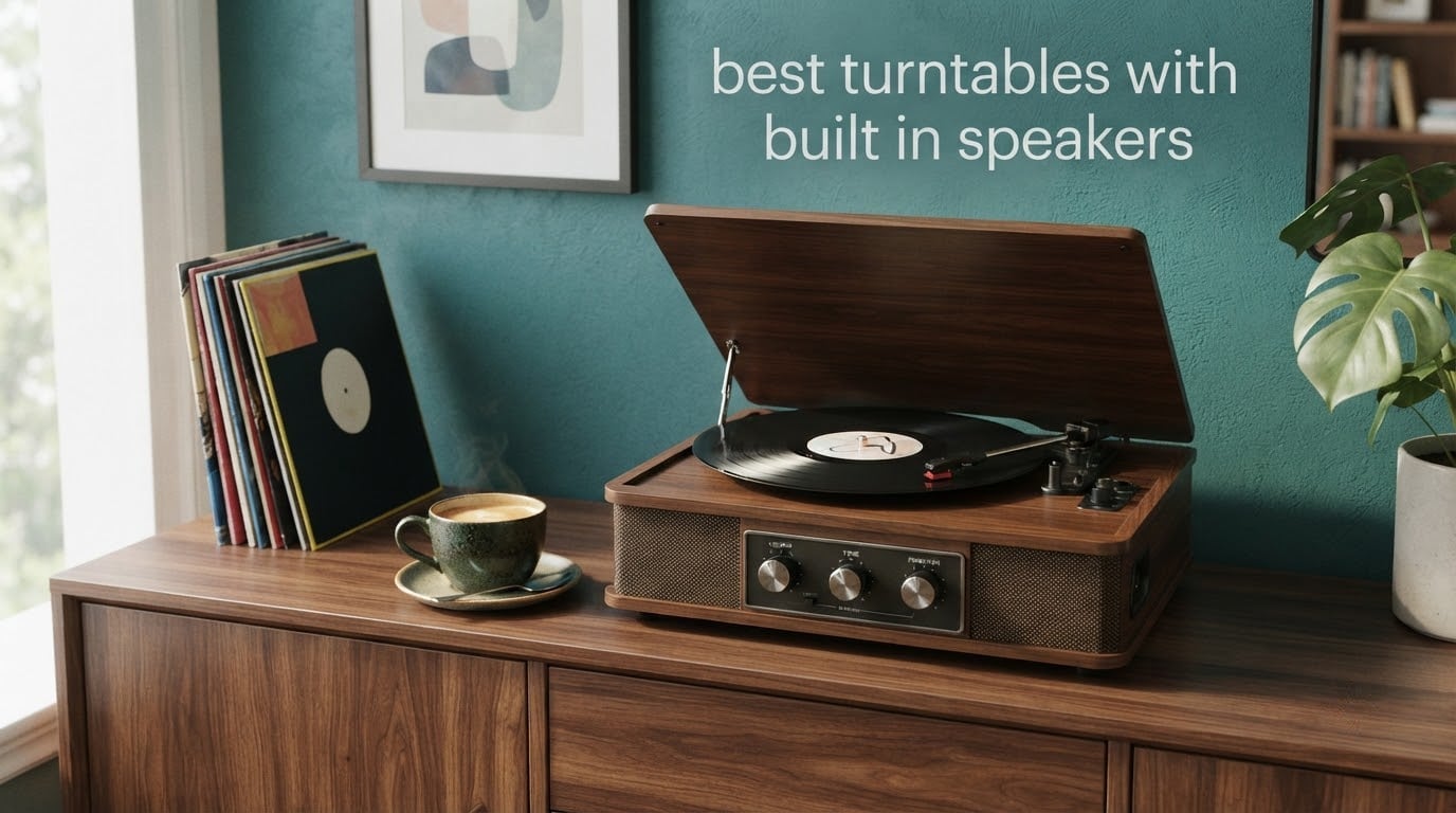 best turntables with built in speakers