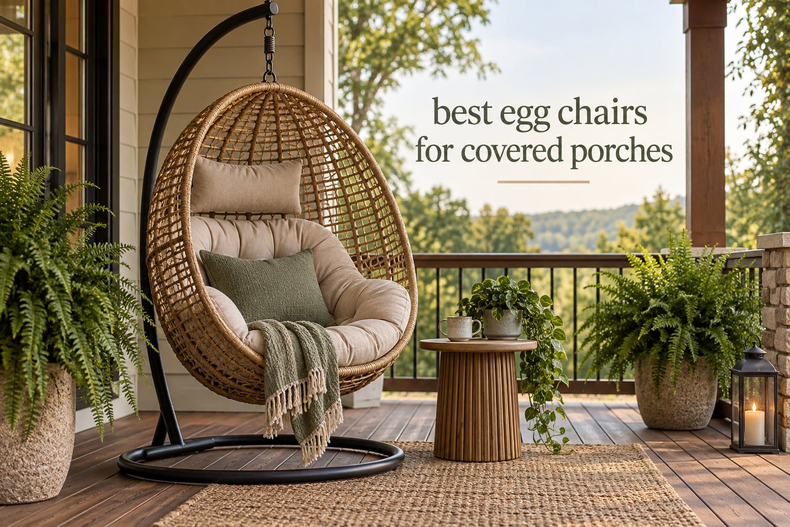 best egg chairs for covered porches